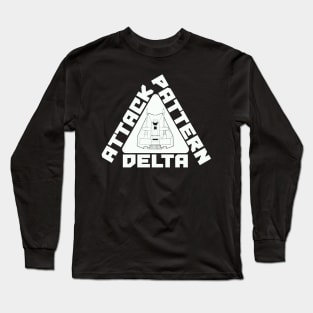 Attack Pattern Delta - white Long Sleeve T-Shirt